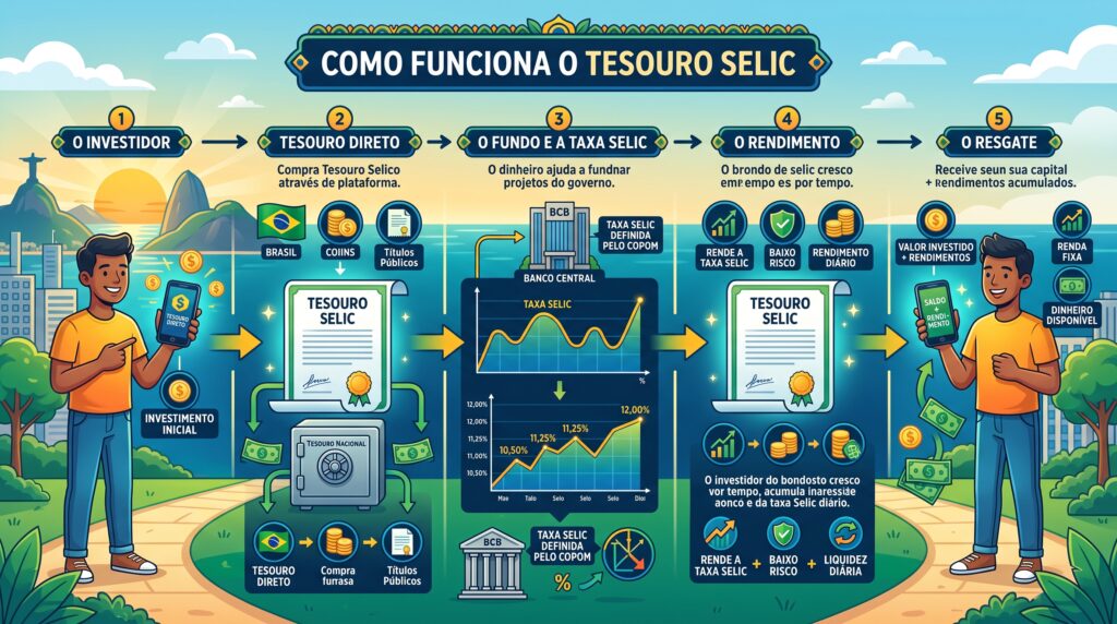 Como funciona o Tesouro Selic