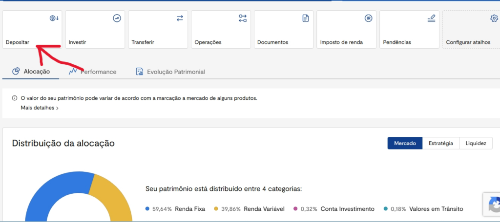 Depositar dinheiro na sua conta do BTG Pactual